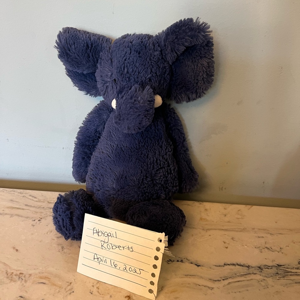 Jellycat blue elephant